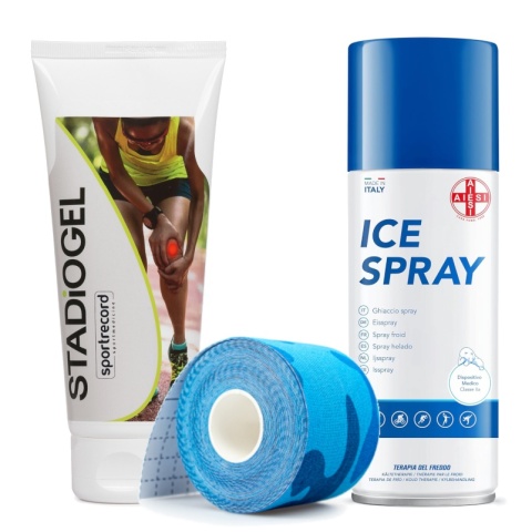 ZESTAW REGENERACYJNY SPORTRECORD: STADIOGEL 200 ML + TAŚMA KINESIOTAPING + GRATIS ICE SPRAY MENTHOL 400 ML!