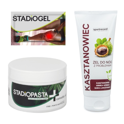ZESTAW DUŻY DLA LEKKICH NÓG: STADIOPASTA+, KASZTANOWIEC, STADIOGEL